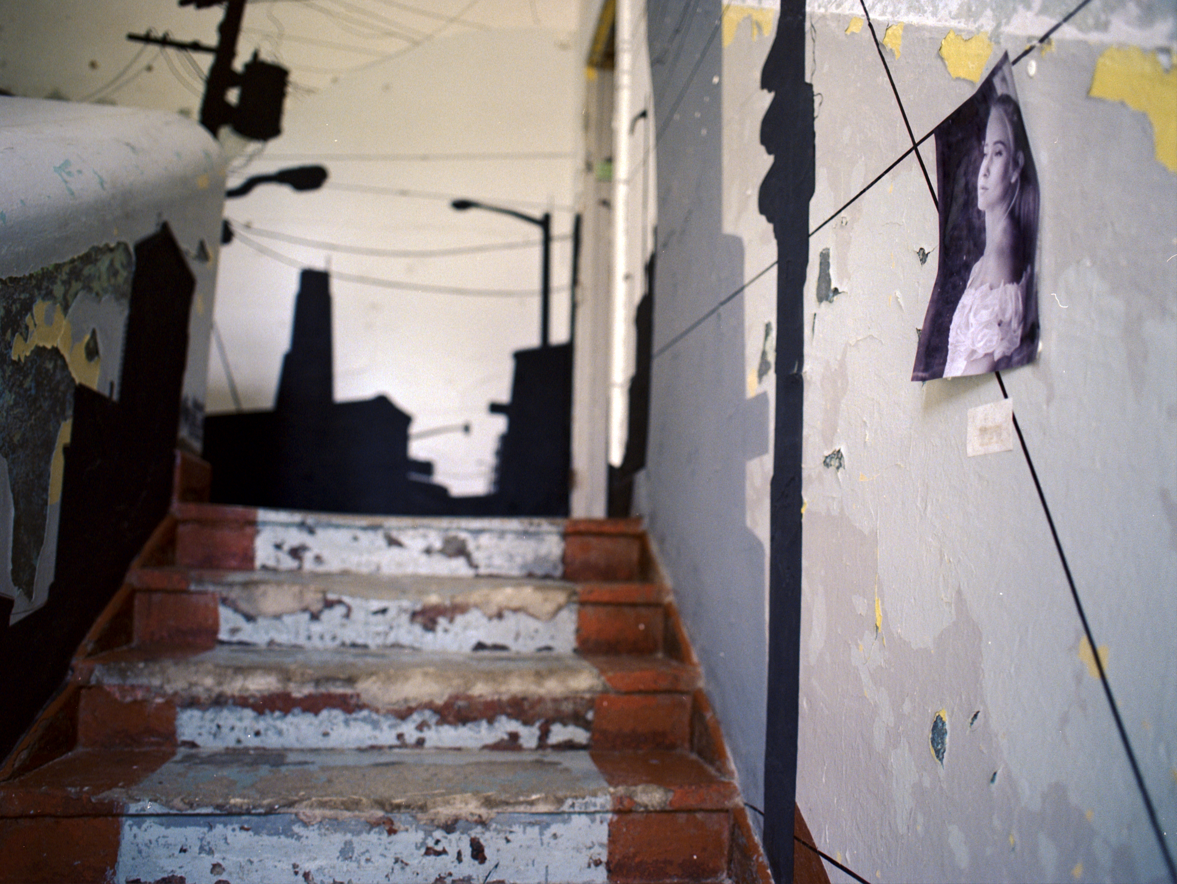 An der Treppe